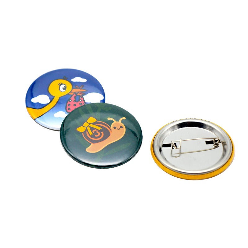 ChiButtons 37mm Metric System Metal Pin Badge Button with Pre-Assembled Pin-Back, Upper Shell & Mylar Film (Official ChiButtons Supplies, 200 Sets) - Image 2